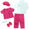 TeamsonUS Sophia's Doll Doctor Scrubs And Lab Coat Set For 18" Dolls