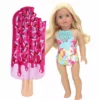 TeamsonUS Kids Sophia's Bathing Suit And Popsicle Pool Float Set For 18" Dolls