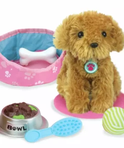 TeamsonUS Kids Sophia's Plush Puppy And Accessories Set For 18" Dolls