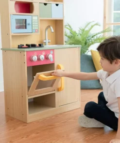 TeamsonUS Teamson Kids - Little Chef Florence Classic Play Kitchen - Wood Grain