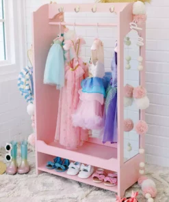 TeamsonUS Fantasy Fields Little Princess Clothing Rack With Storage And 4 Hangers, Pink Kids 10 TeamsonUS Fantasy Fields Little Princess Clothing Rack With Storage And 4 Hangers, Pink Kids