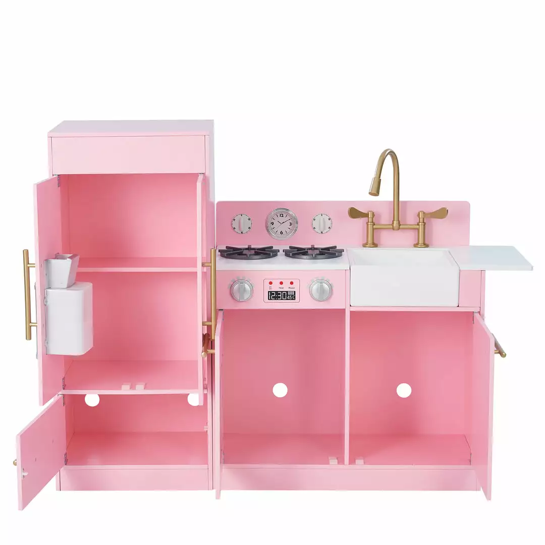 TeamsonUS Teamson Kids - Little Chef Chelsea Modern Play Kitchen - Pink / Gold 8 TeamsonUS Teamson Kids - Little Chef Chelsea Modern Play Kitchen - Pink / Gold