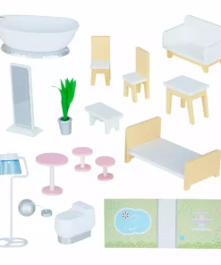 TeamsonUS Olivia's Little World Grand Dollhouse With Garden And Accessories For 12" Dolls, Purple New 13 TeamsonUS Olivia's Little World Grand Dollhouse With Garden And Accessories For 12