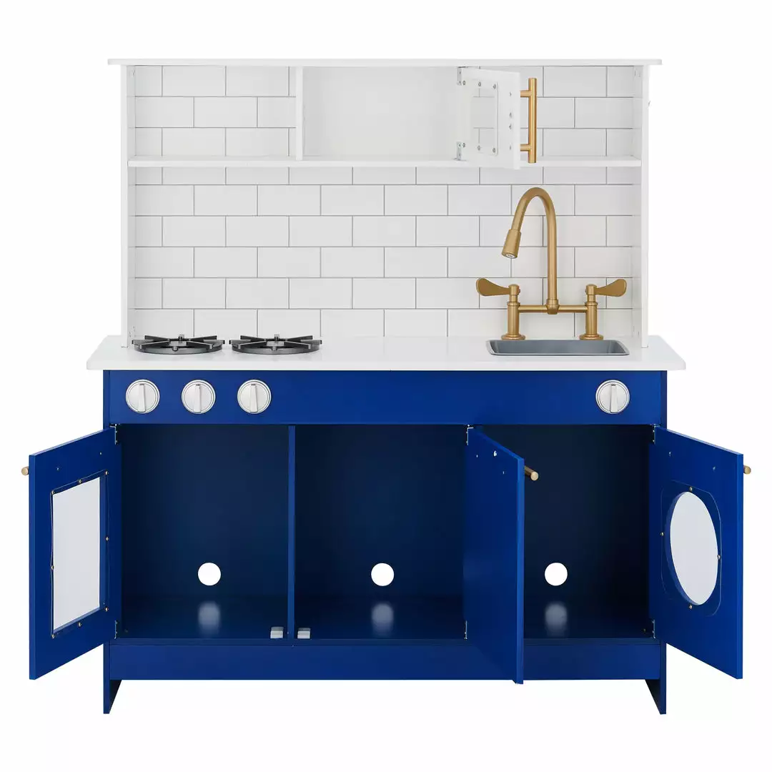 TeamsonUS Teamson Kids - Little Chef Berlin Modern Play Kitchen - White / Blue 9 TeamsonUS Teamson Kids - Little Chef Berlin Modern Play Kitchen - White / Blue