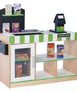 TeamsonUS Teamson Kids Cashier Austin Play Market Checkout Counter With 26 Accessories, Green/Natural 18 TeamsonUS Teamson Kids Cashier Austin Play Market Checkout Counter With 26 Accessories, Green/Natural