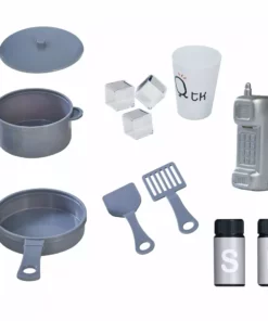 TeamsonUS Teamson Kids Little Chef Mayfair Classic Kids Kitchen Playset With 11 Accessories, Gray