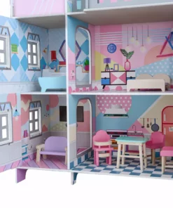 TeamsonUS Teamson Kids Sunroom Dollhouse With 11 Accessories, Multicolor