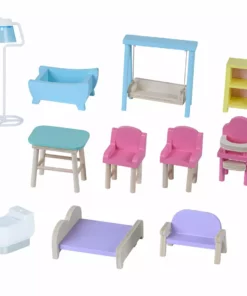 TeamsonUS Teamson Kids Sunroom Dollhouse With 11 Accessories, Multicolor