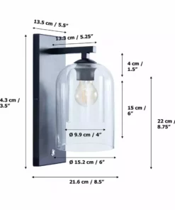 TeamsonUS New Teamson Home 1-Light Modern 13 1/2
