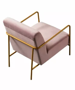 TeamsonUS Teamson Home Chelsea Armchair With Gold-Finished Metal Legs, Mauve 12 TeamsonUS Teamson Home Chelsea Armchair With Gold-Finished Metal Legs, Mauve