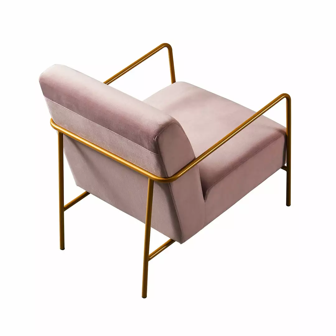 TeamsonUS Teamson Home Chelsea Armchair With Gold-Finished Metal Legs, Mauve 7 TeamsonUS Teamson Home Chelsea Armchair With Gold-Finished Metal Legs, Mauve
