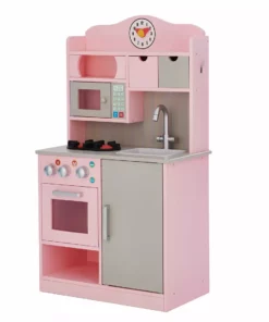 TeamsonUS Teamson Kids - Little Chef Florence Classic Play Kitchen - Pink / Grey