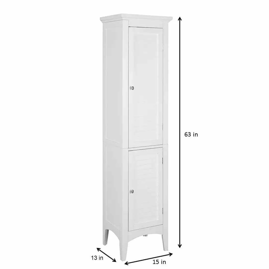 TeamsonUS Teamson Home Glancy Wooden Tall Tower Cabinet With Storage, White 7 TeamsonUS Teamson Home Glancy Wooden Tall Tower Cabinet With Storage, White