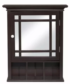 TeamsonUS Teamson Home Neal Wooden Medicine Cabinet With Mirrored Door, Espresso