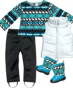 TeamsonUS New Sophia's Sweater, Leggings, Vest, And Boots Set For 18