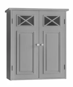 TeamsonUS Teamson Home Dawson Contemporary Removable Wooden Cabinet, Gray