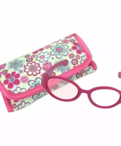 TeamsonUS Sophia's Pink Doll Eyeglasses With Print Case For 18" Dolls
