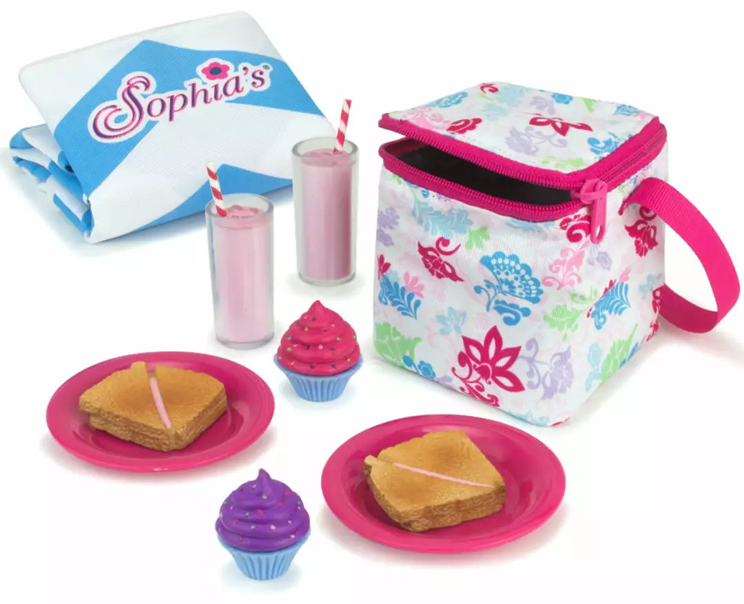 TeamsonUS Sophia's Picnic Lunch Set With Food And Cooler For 18" Dolls 6 TeamsonUS Sophia's Picnic Lunch Set With Food And Cooler For 18" Dolls