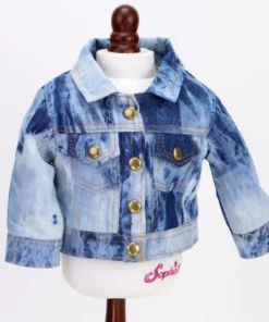 TeamsonUS Sophia's Acid Wash Style Jean Jacket For 18" Dolls, Blue Kids