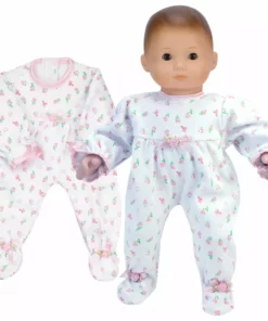 TeamsonUS Sophia's Floral Print PJ Outfit For 15'' Dolls, White/Pink Kids 8 TeamsonUS Sophia's Floral Print PJ Outfit For 15'' Dolls, White/Pink Kids