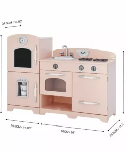 TeamsonUS Teamson Kids - Little Chef Fairfield Retro Play Kitchen - Pink