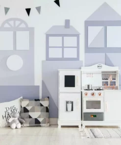 TeamsonUS Teamson Kids Little Chef Marseille Retro Play Kitchen, White