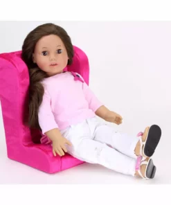 TeamsonUS Sophia's Plush Car Seat For 15'' To 18'' Dolls, Hot Pink Kids