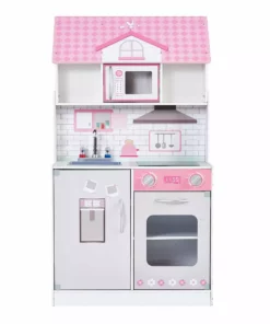 TeamsonUS Teamson Kids Ariel 2-in-1 Double-Sided Play Kitchen With Accessories And Furnished Dollhouse For 12