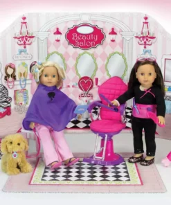 TeamsonUS Sophia's Salon Chair With Adjustable Height And Quilted Set For 18