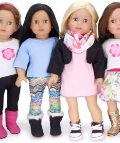 TeamsonUS Kids Sophia's 9 Piece Spring Wardrobe Mix And Match Set With Accessories For 18