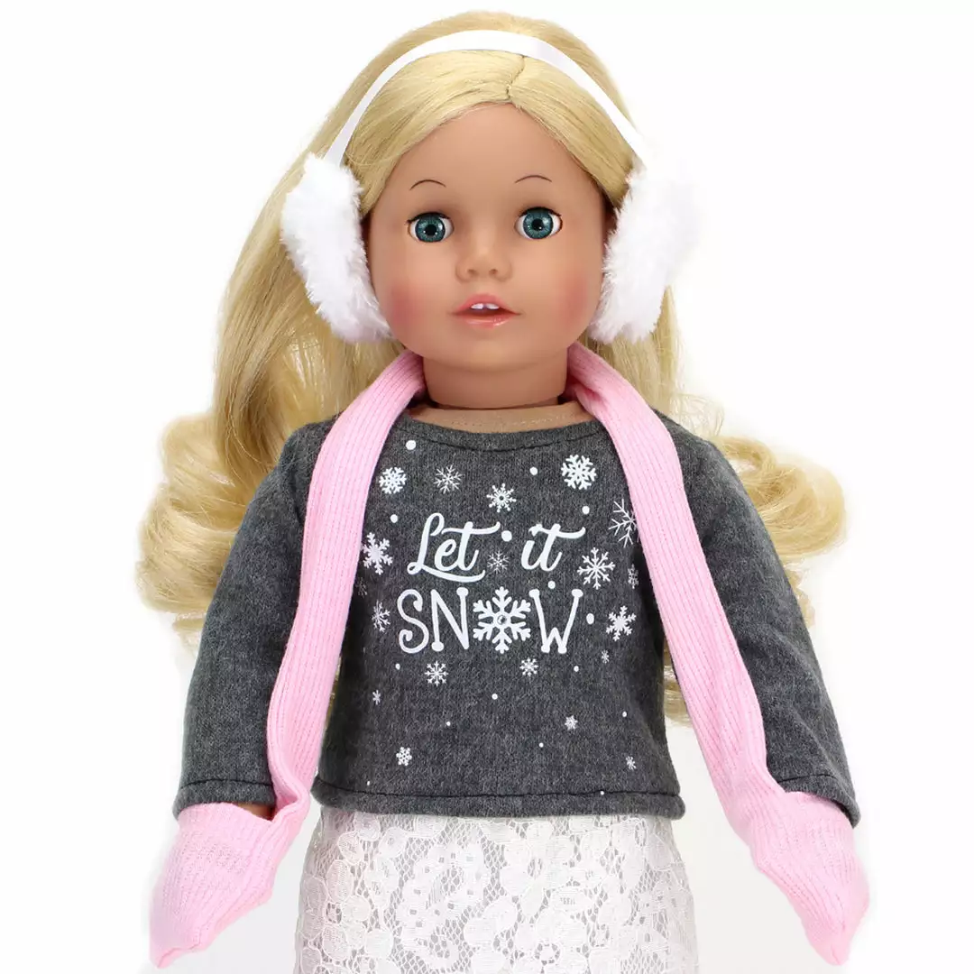 TeamsonUS Sophia's 6 Piece 'Let It Snow' Sweater And Skirt Outfit Set For 18'' Dolls 5 TeamsonUS Sophia's 6 Piece 'Let It Snow' Sweater And Skirt Outfit Set For 18'' Dolls