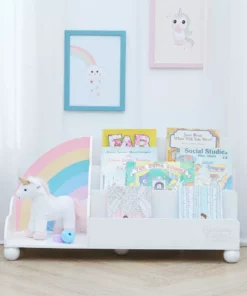 TeamsonUS Fantasy Fields Rainbow Wooden Display Bookcase, White
