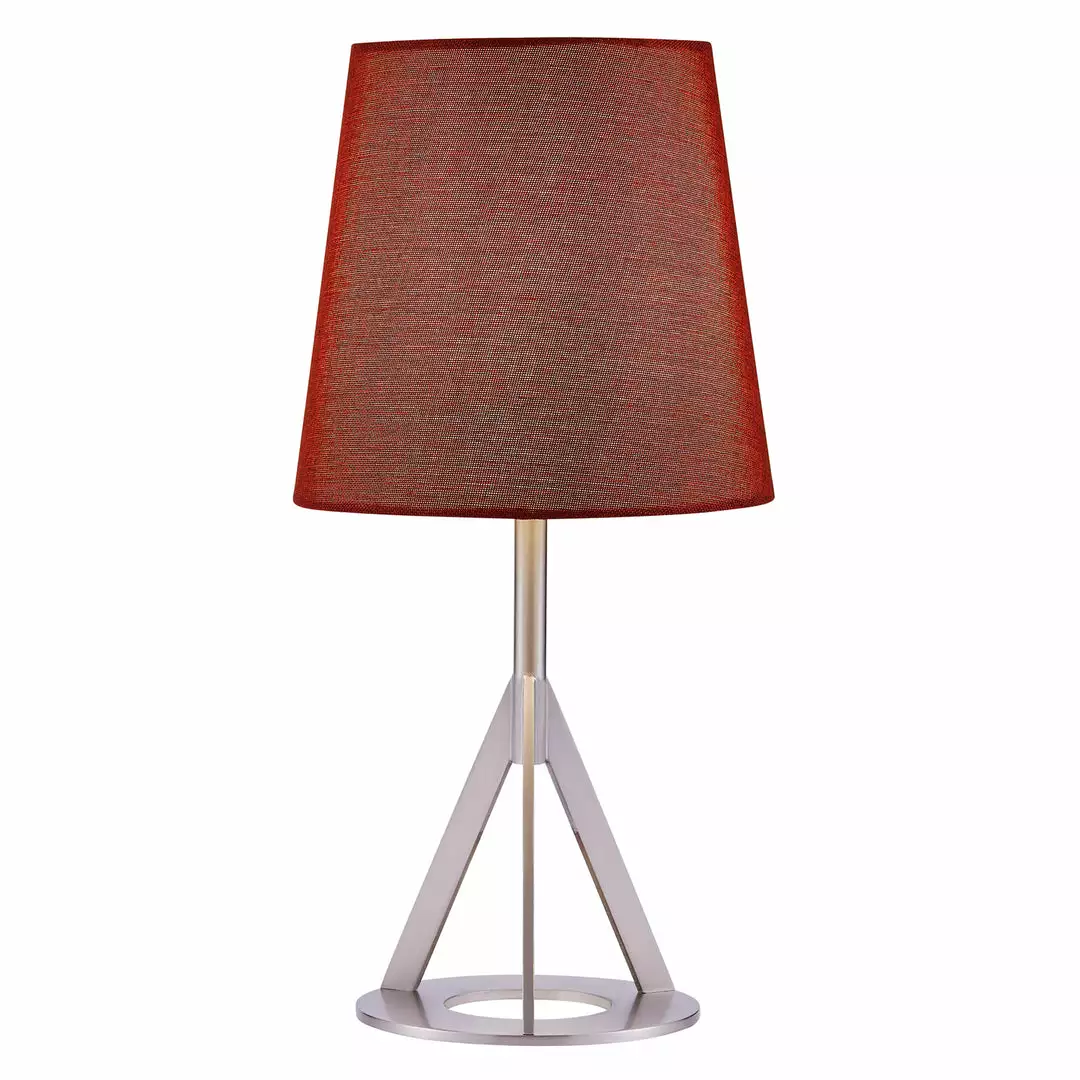 TeamsonUS Teamson Home Aria 15" Modern Table Lamp With Round Shade, Brass/Red 8 TeamsonUS Teamson Home Aria 15" Modern Table Lamp With Round Shade, Brass/Red