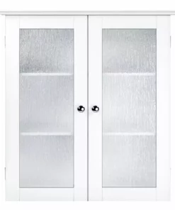 TeamsonUS Teamson Home Connor 2 Door Floor Cabinet With 3 Shelves, White