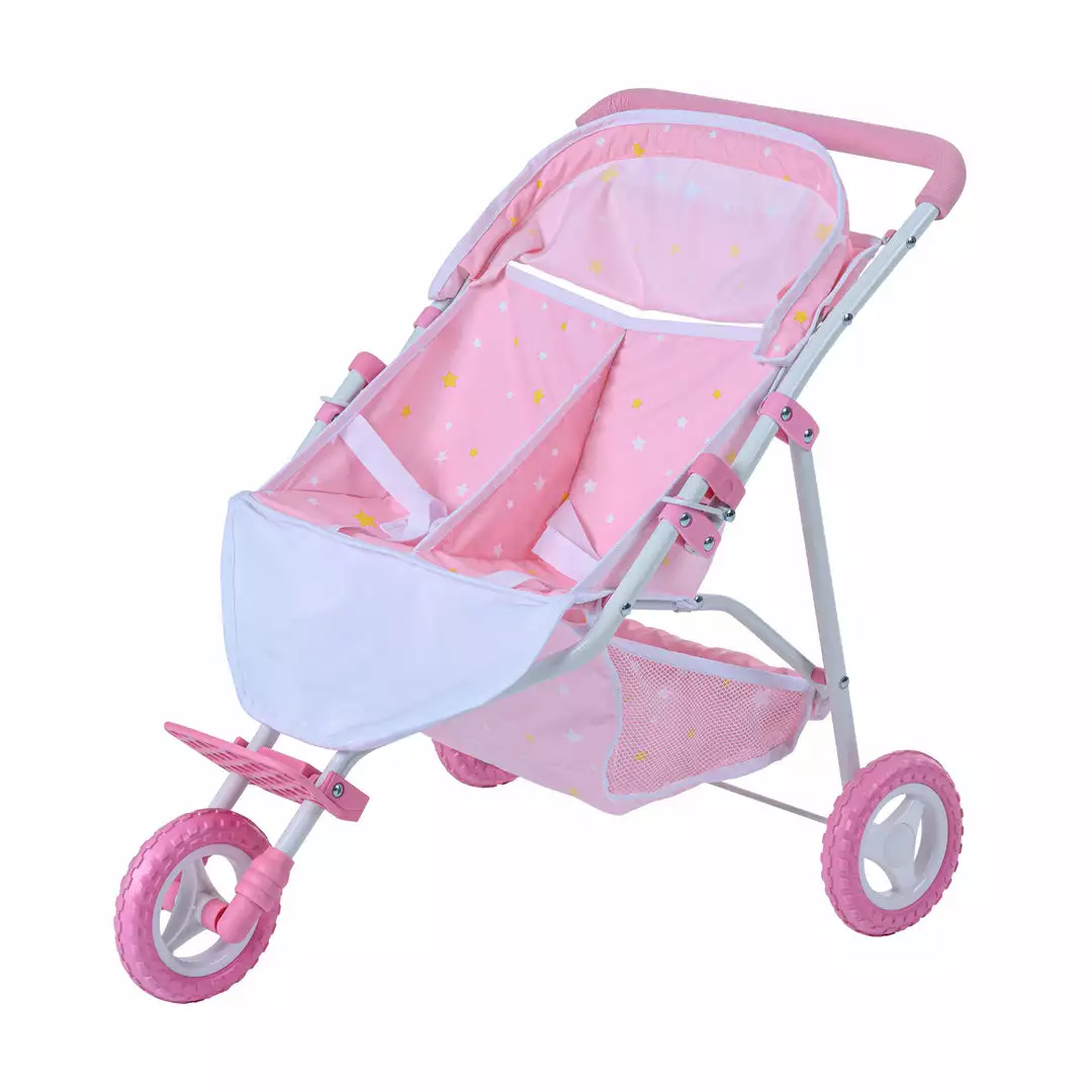 TeamsonUS Olivia's Little World Twinkle Stars Princess Deluxe Baby Doll Stroller, Pink/White 7 TeamsonUS Olivia's Little World Twinkle Stars Princess Deluxe Baby Doll Stroller, Pink/White