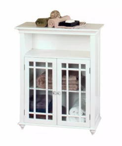 TeamsonUS Teamson Home Craftsman Style Double Door Storage Floor Cabinet