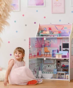 TeamsonUS Olivia's Little World Dreamland Glass-Look Dollhouse For 12