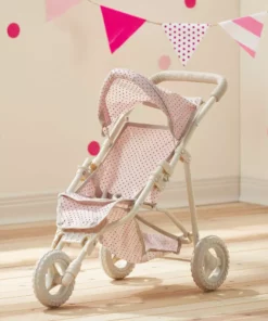 TeamsonUS Olivia's Little World Polka Dots Princess Baby Doll Jogging Stroller, Pink Kids