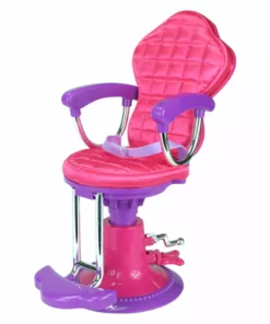 TeamsonUS Kids Sophia's Hair Styling Kit With Salon Chair Set For 18'' Dolls, Pink