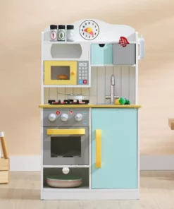 TeamsonUS Teamson Kids - Little Chef Florence Classic Play Kitchen - White/Green & Yellow