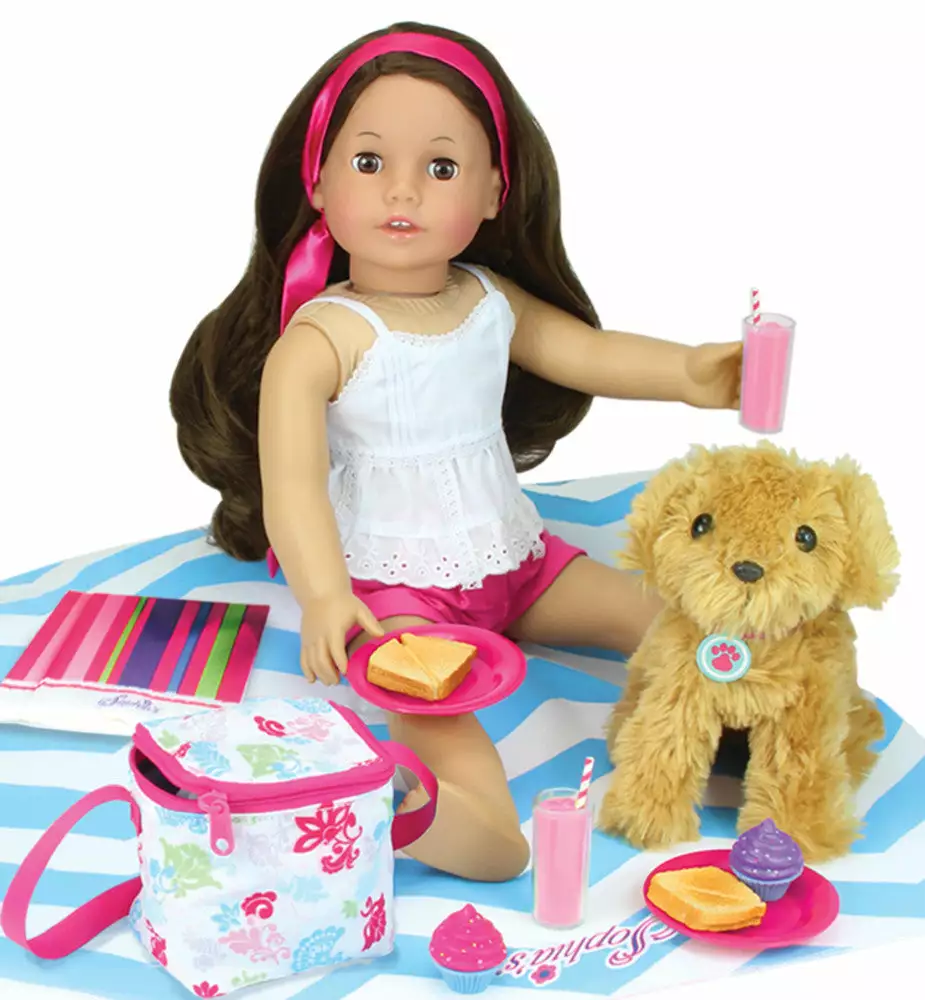 TeamsonUS Sophia's Picnic Lunch Set With Food And Cooler For 18" Dolls 4 TeamsonUS Sophia's Picnic Lunch Set With Food And Cooler For 18" Dolls