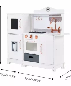 TeamsonUS Teamson Kids Little Chef Marseille Retro Play Kitchen, White