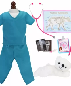 TeamsonUS New Sophia's 11 Piece Smithsonian Veterinarian Set For 18" Dolls, Multicolor
