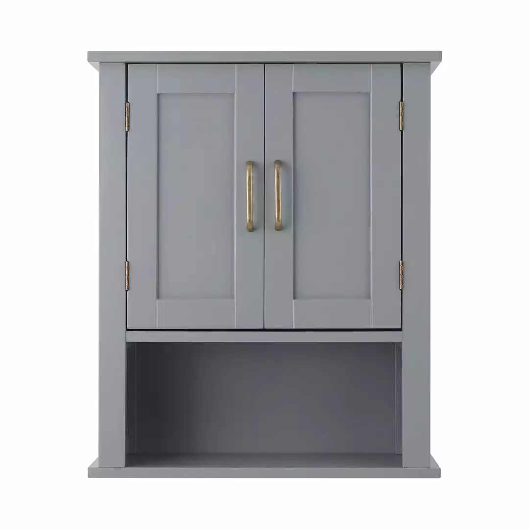 TeamsonUS Teamson Home Mercer Mid Century Modern Removable Wooden Cabinet, Gray 7 TeamsonUS Teamson Home Mercer Mid Century Modern Removable Wooden Cabinet, Gray