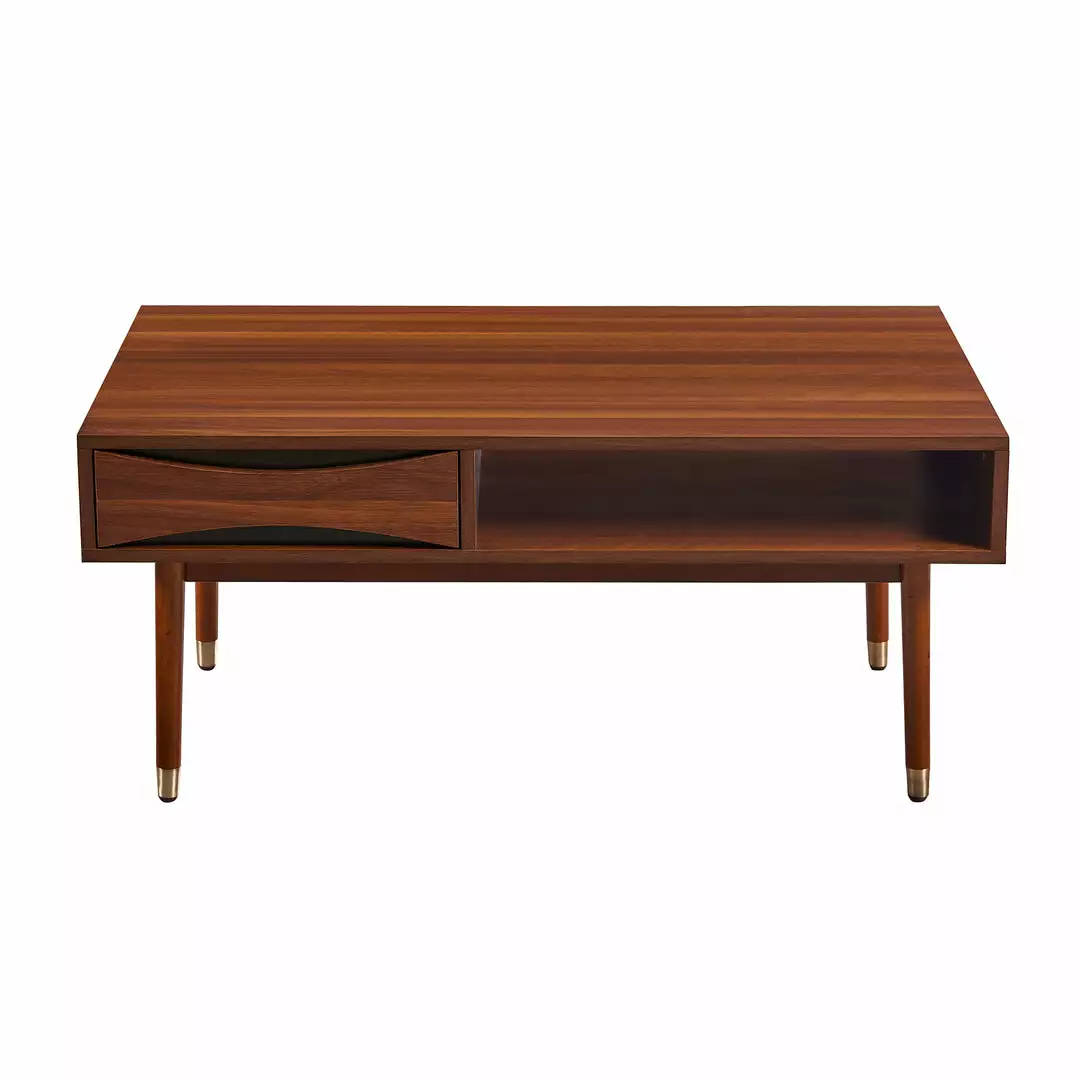 TeamsonUS Teamson Home Dawson Modern Wooden Coffee Table With Storage, Walnut 8 TeamsonUS Teamson Home Dawson Modern Wooden Coffee Table With Storage, Walnut