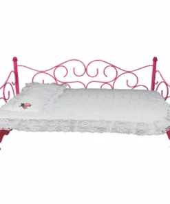 TeamsonUS Kids Sophia's 3 Piece Eyelet Bedding Set For 18" Dolls, White