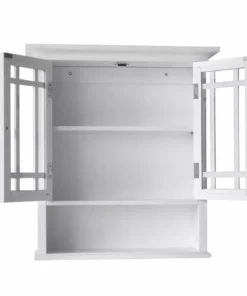 TeamsonUS Teamson Home Neal Removable Wooden Wall Cabinet With 2 Glass Doors, White 17 TeamsonUS Teamson Home Neal Removable Wooden Wall Cabinet With 2 Glass Doors, White