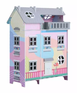 TeamsonUS Teamson Kids Sunroom Dollhouse With 11 Accessories, Multicolor