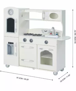 TeamsonUS Teamson Kids Little Chef Westchester Retro Kids Kitchen Playset, Ivory 11 TeamsonUS Teamson Kids Little Chef Westchester Retro Kids Kitchen Playset, Ivory