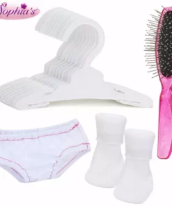 TeamsonUS Sophia's Hangers, Hairbrush, Undies, And Socks Set For 18" Dolls